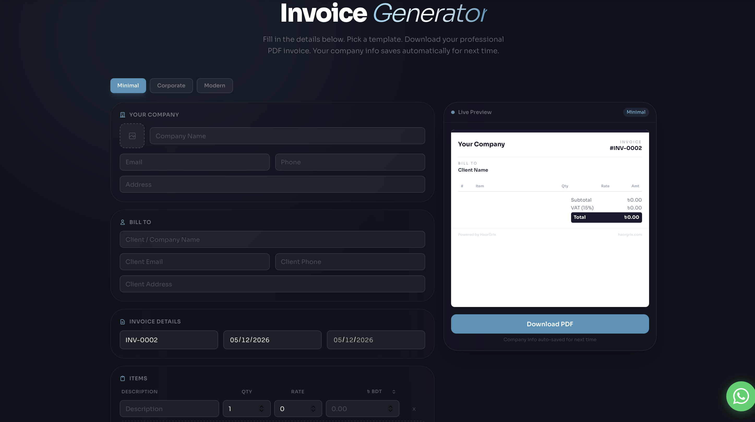 Invoice Gen